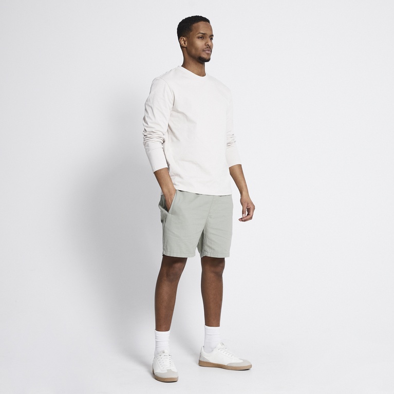 Linen blend shorts "August" Green 1